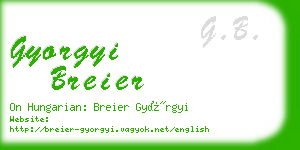 gyorgyi breier business card